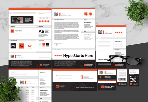 Orange And Black Fashion Brand Guidelines