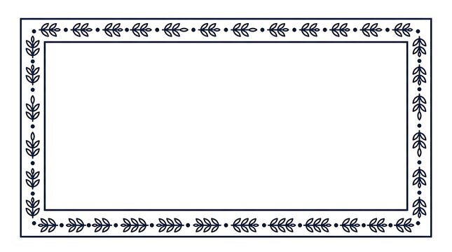 Ornate floral frame border with intricate vine and flower motifs