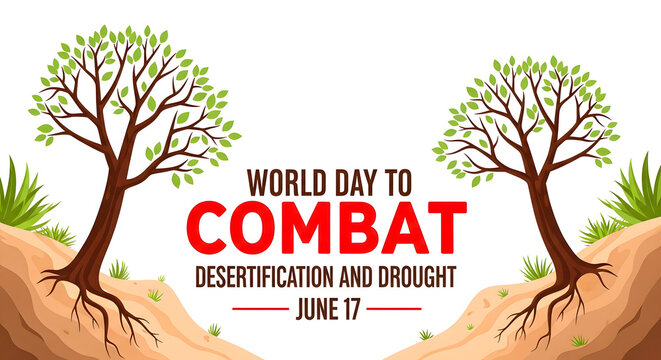 World day to combat desertification and drought illustration