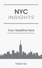 Fototapeta premium Minimal Skyline Business Story Template for Social Media Branding