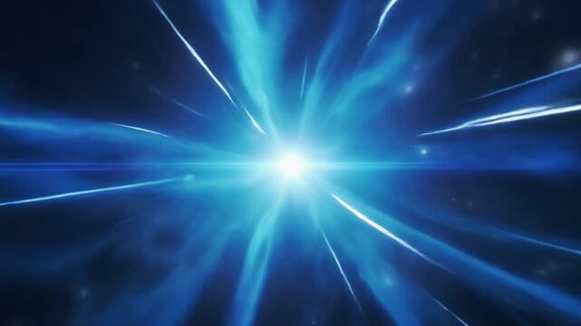 Sci-Fi Blue Light Speed Hyperspace Warp Jump Abstract Animation