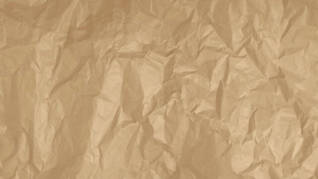 Abstract Crumpled Brown Kraft Paper Texture Background &ndash; Seamless Loop Motion Video