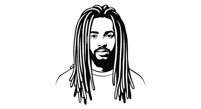 Man with long dreadlocks and beard.