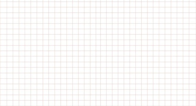 Graph paper, grid background, red lines, vector texture, seamless pattern, notebook sheet isolated on White Background Editable EPS