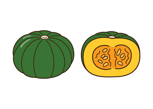 シンプルかわいいカボチャのイラスト／A simple and cute pumpkin illustration