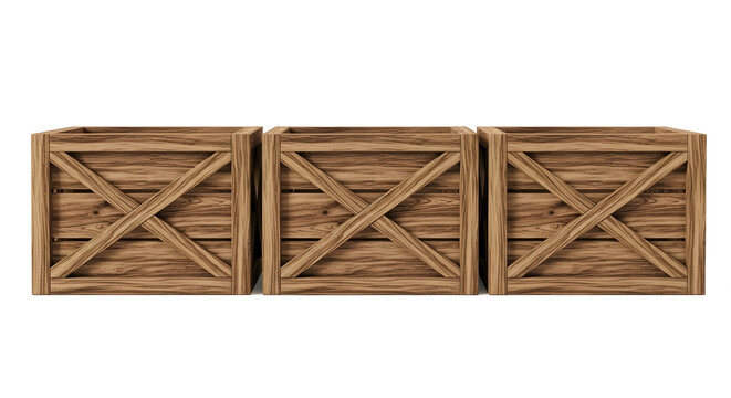 wooden crate row