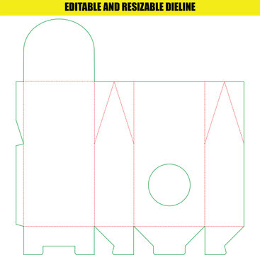 Custom cosmetic box packaging dieline template for retail product display and marketing promotion design needs