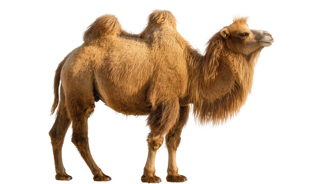 Dromedary camel with one hump tan fur, long mane