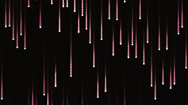 neon vertical light streaks rain on black background