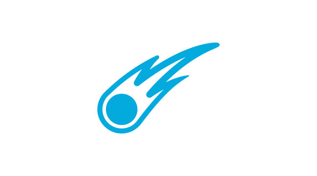 Blue flame icon with circle.