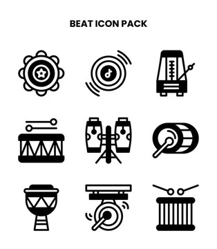 Beat DuoTone Set Icons Pack
