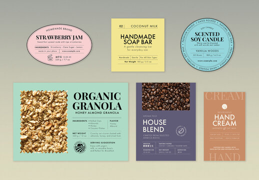 Product Label Template Set