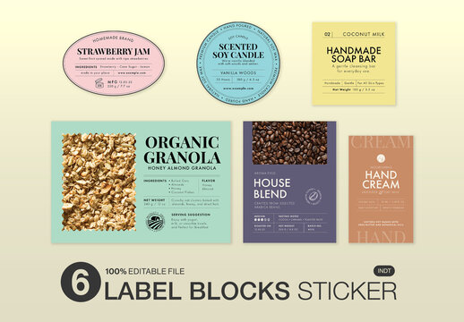 Product Label Template Set