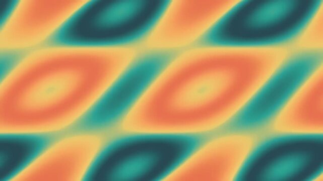 abstract gradient waves teal orange background looping