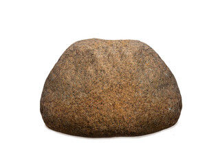 Smooth granite boulder isolated on white background © fotomaster