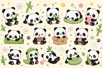 Cute Baby Panda Character Bundle © Muhammad