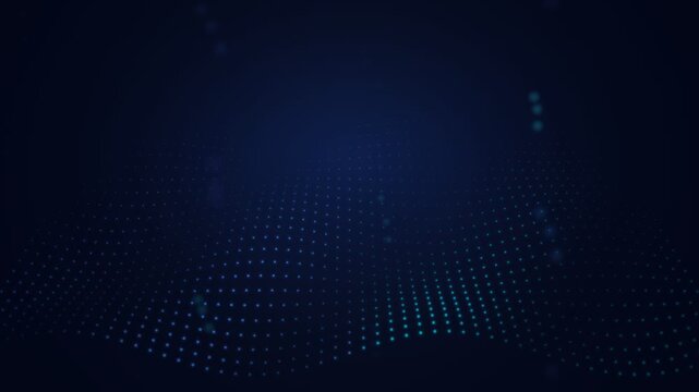 blue abstract digital dots grid background, futuristic glow