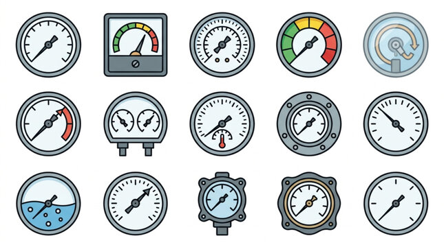 Collection of Various Vehicle and Instrument Gauges