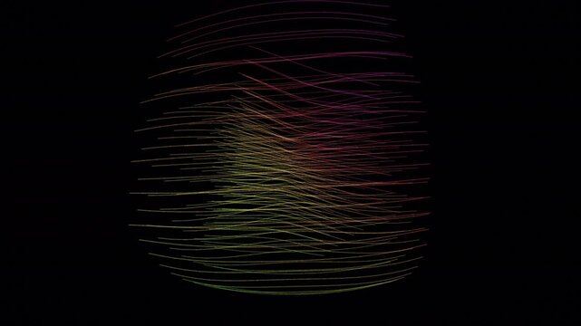 Mesmerizing 4K UHD loop of a glowing chrome warp grid morphing through an abstract topology field in crisp volumetric detail. Ideal for science background, vj loop. 4K UHD.