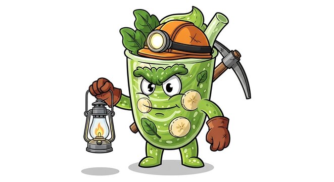 Cartoon elf gardener with pumpkins and carrots.