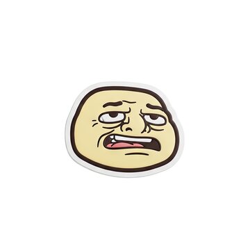 Trollface Meme Sticker with Exaggerated Facial Expression.