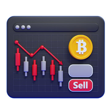 Crypto Trading 3D Icon 
