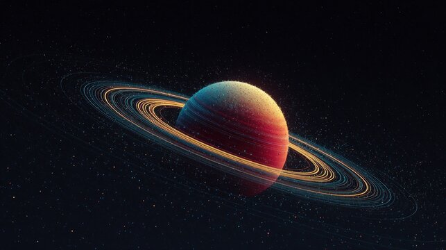 Planet with a ring around it