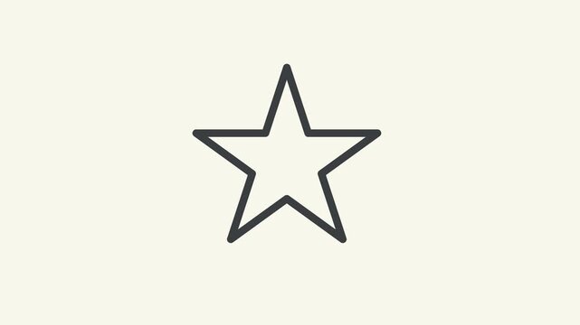 Star rating animation icon for favorite review video