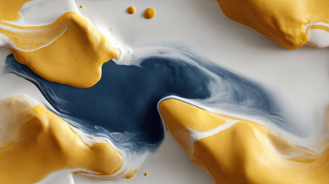 Golden yellow blue white fluid marble texture seamless pattern abstract fluid marble texture bf ca d af