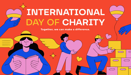 Obraz premium International Day of Charity, charity event, donation campaign, social cause, volunteer work