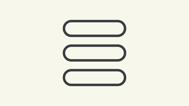 Hamburger menu bar button Animation icon