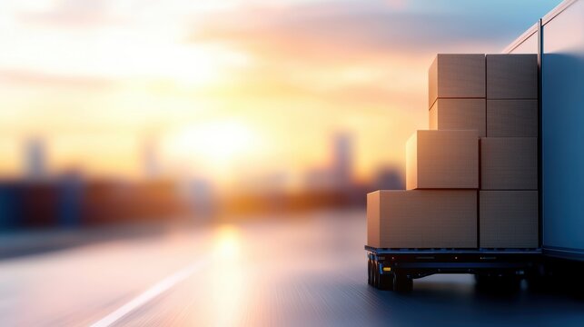 Import Global trade concept with an entrepreneur managing supply chains.