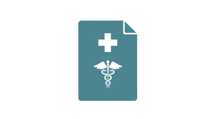 Fototapeta premium Medical symbol on a document.