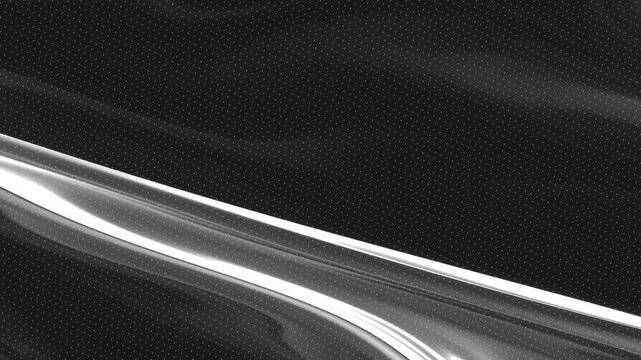 Abstract Flowing Liquid Metal Zen Background Loop with Smooth Monochrome Waves.