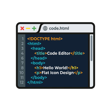 Computer code editor interface window.