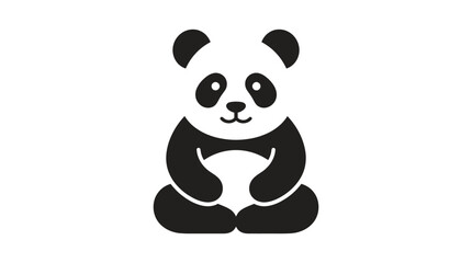 Cute black and white panda bear. © Muna