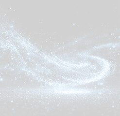 Blue glowing light streak dust energy effect transparent png overlay element on transparent background with realistic sparkle trail and cinematic wave line decoration lens flare horizontal minimal © Diana