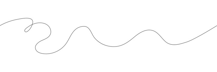 Obraz premium Seamless abstract squiggle pattern with continuous hand drawn curly line and flowing thread curve design. Vector