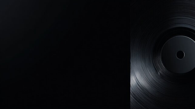 A silver vinyl record sits on a black background with soft neon hues and textures