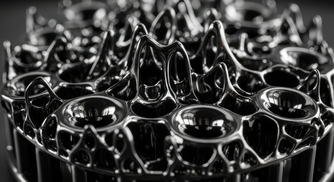 Intricate ferrofluid sculpture responds to magnetic fields in a mesmerizing display