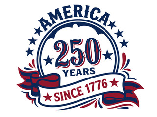 Obraz premium American Heritage 250 Anniversary Badge Vector