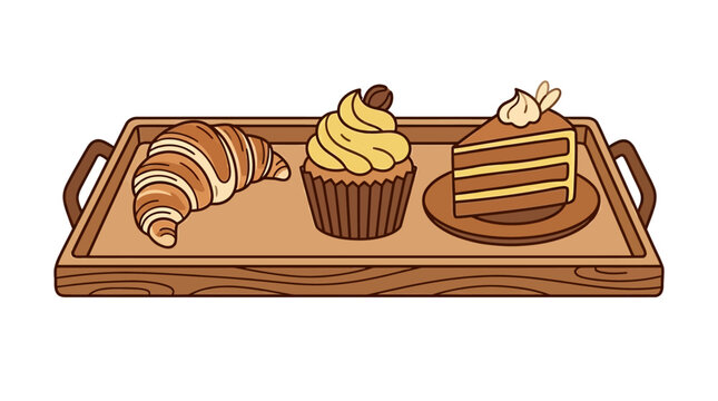 Croissant cupcake and cake dessert.