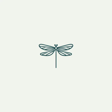 Dragonfly logo design template vector illustration