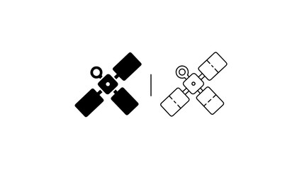 Satellite Orbit Communication Icon Set Design © Al