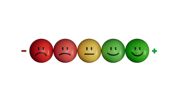 Poor and good customer satisfaction metrics Bad credit score. business service rating illustration.Mental health assessment.Supports PNG files with transparent backgrounds.