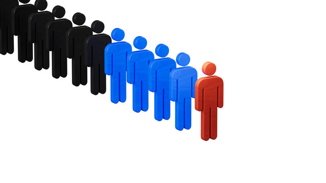 Leader of group. Leadership and teamwork concept.  economic status and social achievement.Leadership with business success concept.Supports PNG files with transparent backgrounds.