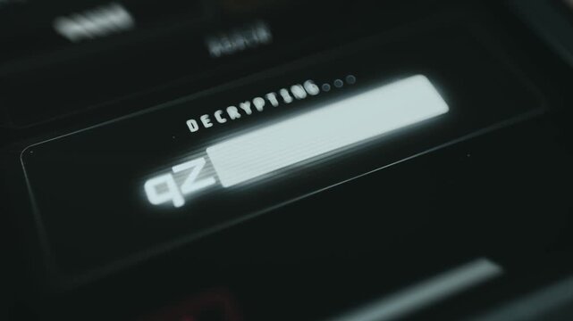 Decrypting interface displaying password recovery. Ethical hacking concept