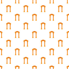 Naklejka premium Repeating golden archways creating a seamless antique classical architecture pattern