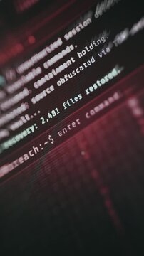 Command-line interface prompting the user to enter a command