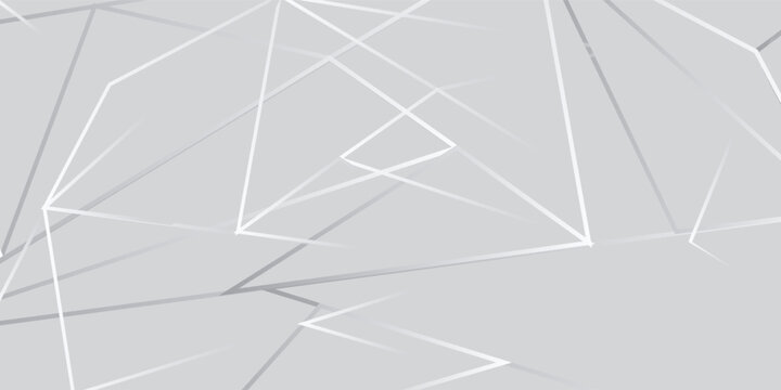 A seamless abstract geometric pattern featuring a network of thin, sharp white lines forming irregular triangles and polygons on a subtle light gray backdrop.